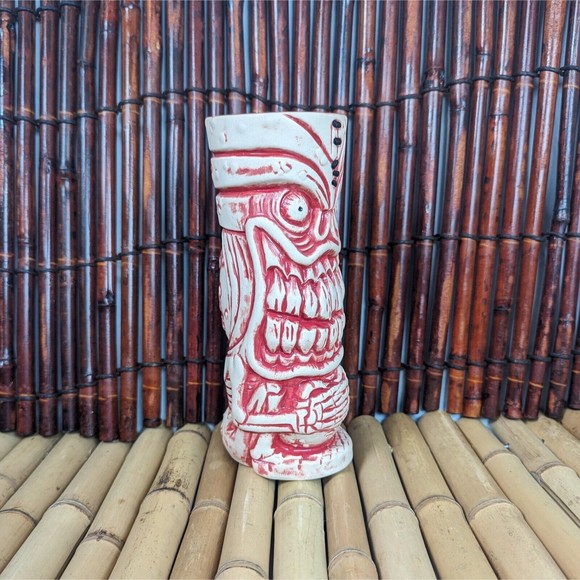 Frankie's Tiki Room Red Coral Lava Letch II Tiki Mug Big Toe Tiki Farm - Picture 8 of 11